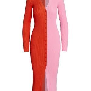 Staud SHOKO SWEATER | ORANGE LIGHT PINK